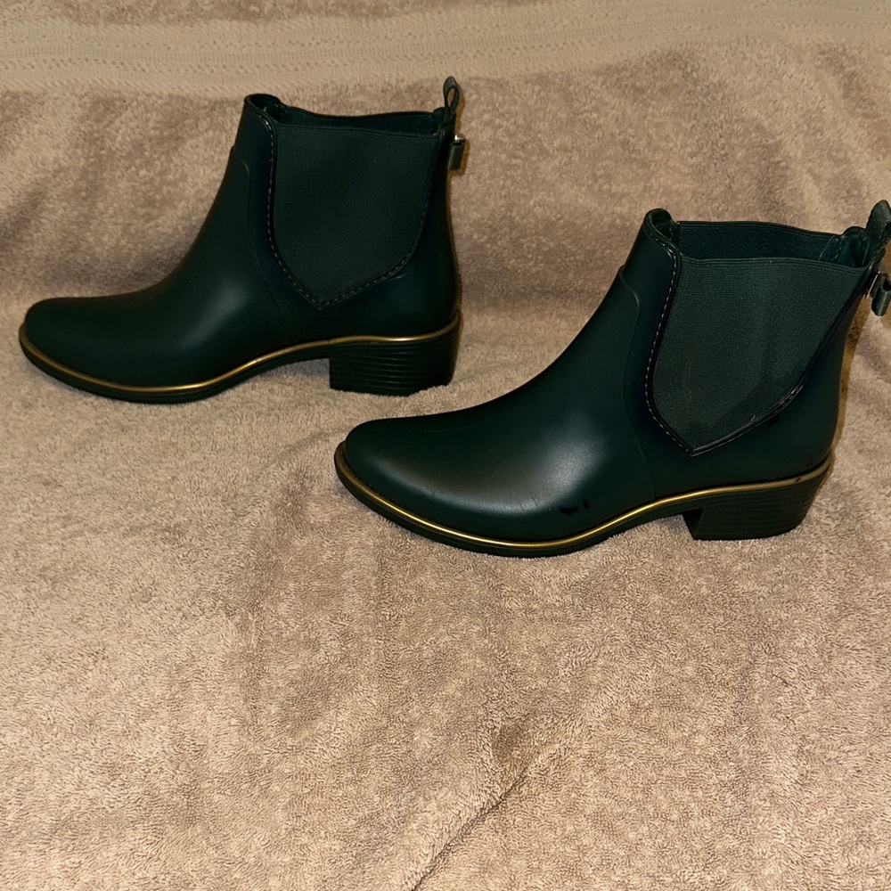 Kate spade Dark Green rain Ankle Boots, Women’s Size 7 - Picture 6 of 8